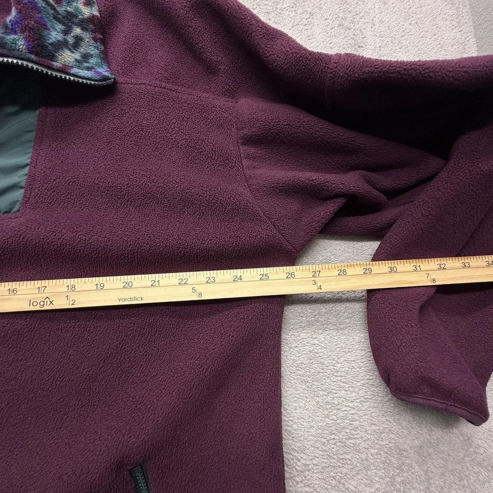 Vintage Columbia Fleece Jacket Mens XL‎ Purple Full Zip Pattern Collar 90s